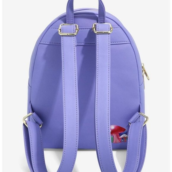 Loungefly Disney Alice In Wonderland Mini Backpack Caterpillar Mushrooms Bag - Picture 3 of 5